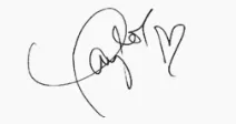 Análisis grafológico de la firma de Taylor Swift